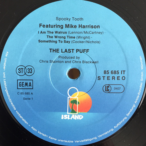 Featuring Mike Harrison  – The Last Puff