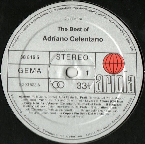  The Best Of Adriano Celentano