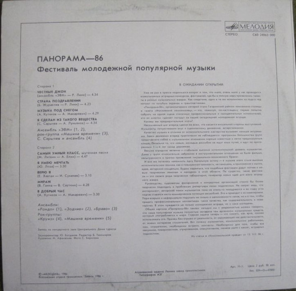 Панорама 1986
