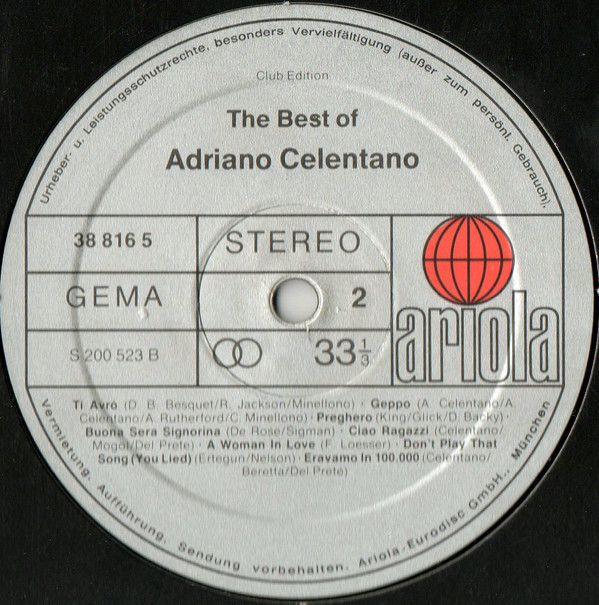  The Best Of Adriano Celentano